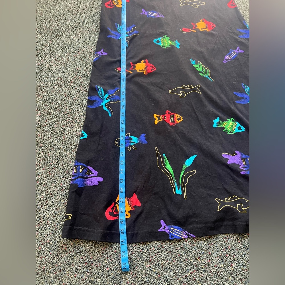 VINTAGE Copa Cabana 100% Cotton Colorful Fish Ocean Theme Relaxed Fit Dress Sz M - Picture 15 of 16